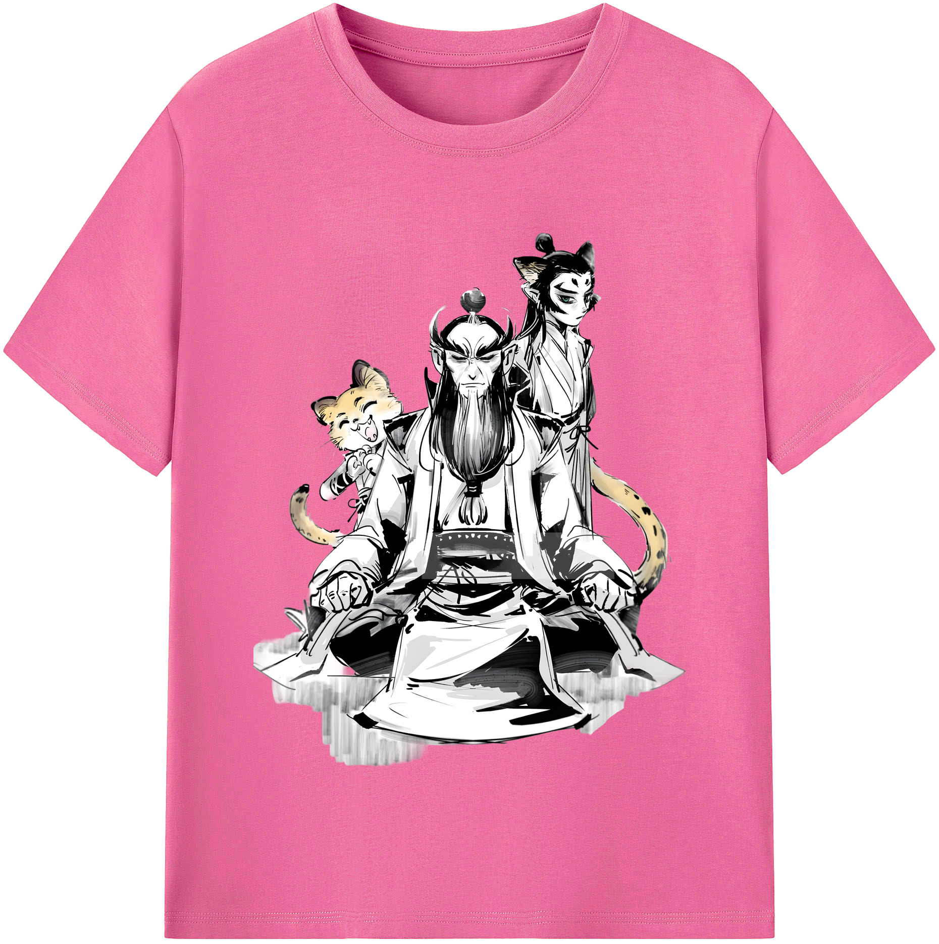 （画像用） Ne Zha 2 ナタ 魔童の大暴れ レディースカジュアルプリントTシャツ（綿100％）